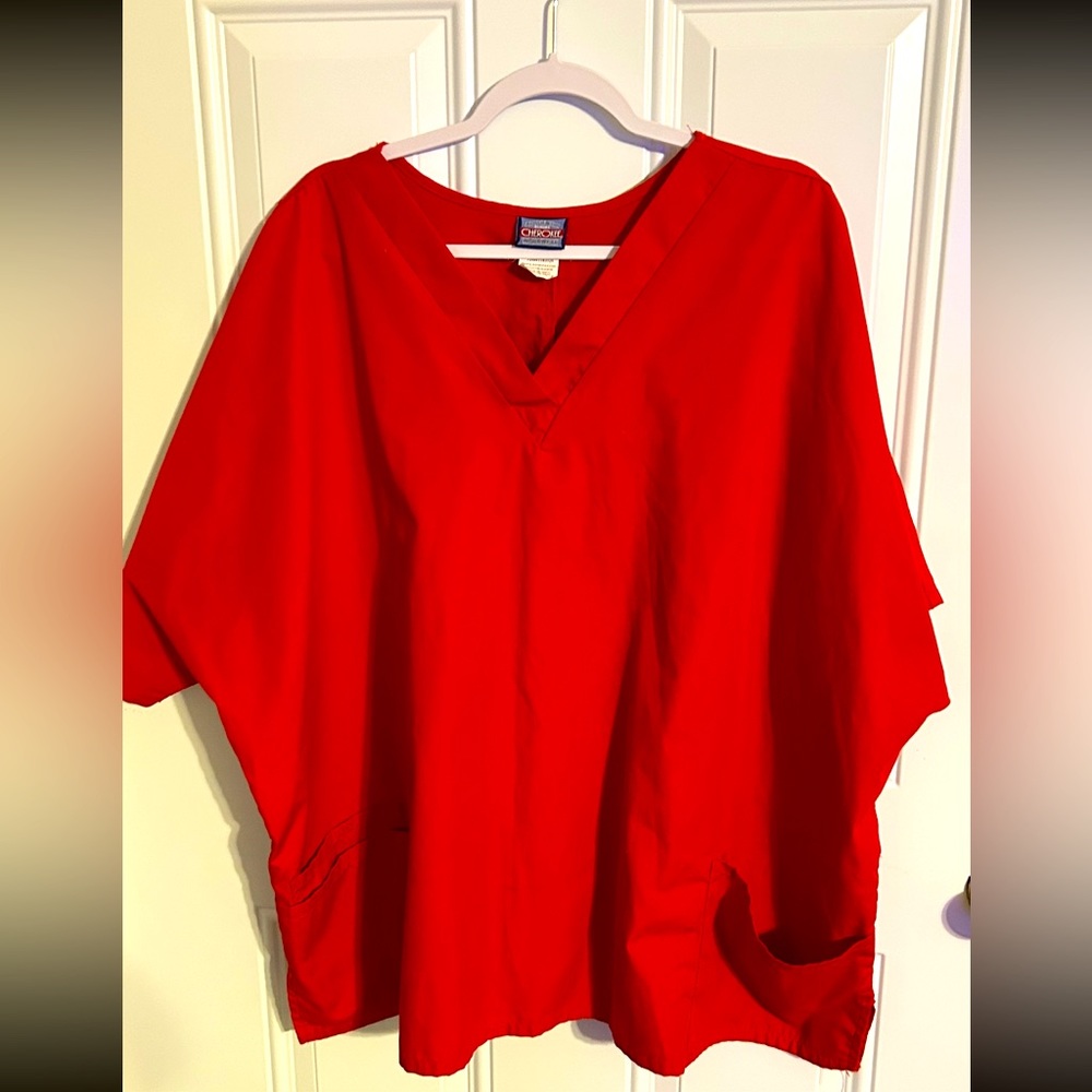 Plus size scrub top